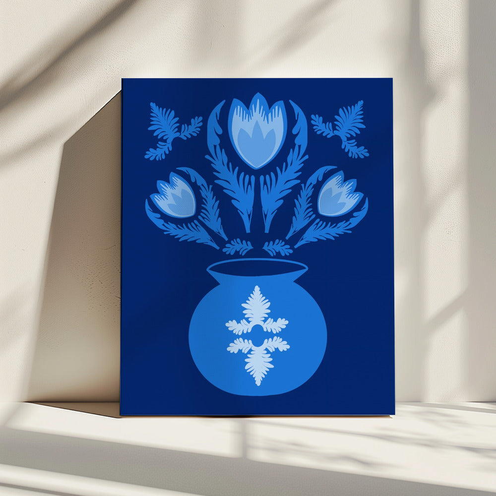 Lichtblauwe tulpen | Canvas