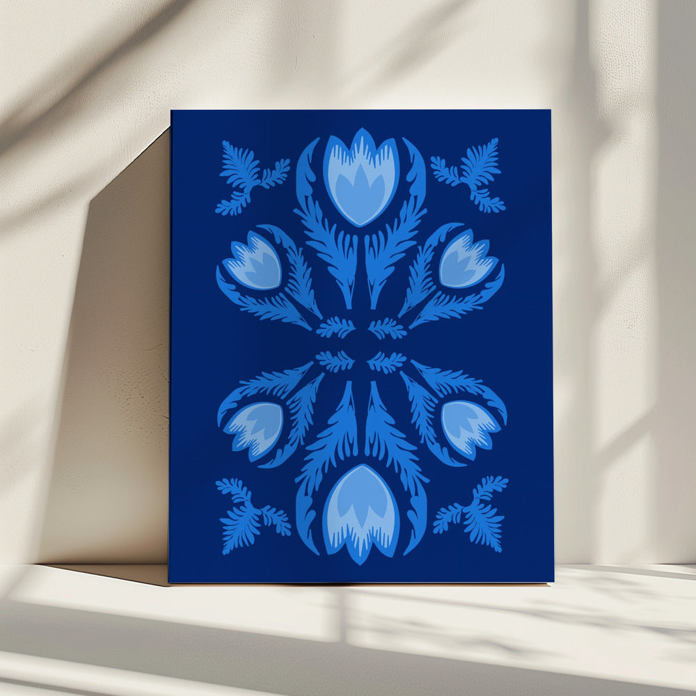 Grafische bloemen, stralende tulpen | Canvas
