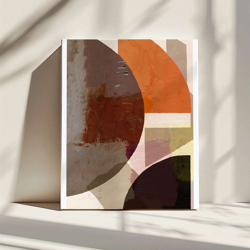 Gedurfde geometrische vormen en aardse tinten | Canvas