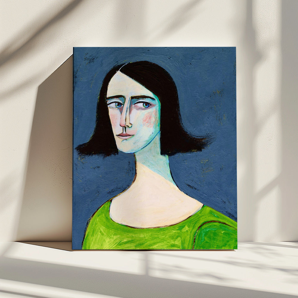 Vrouwenportret - Nooit omkijken | Canvas