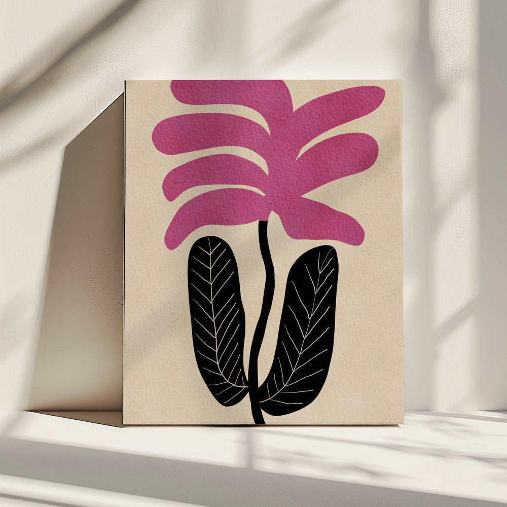 Roze bloemenbloem | Canvas