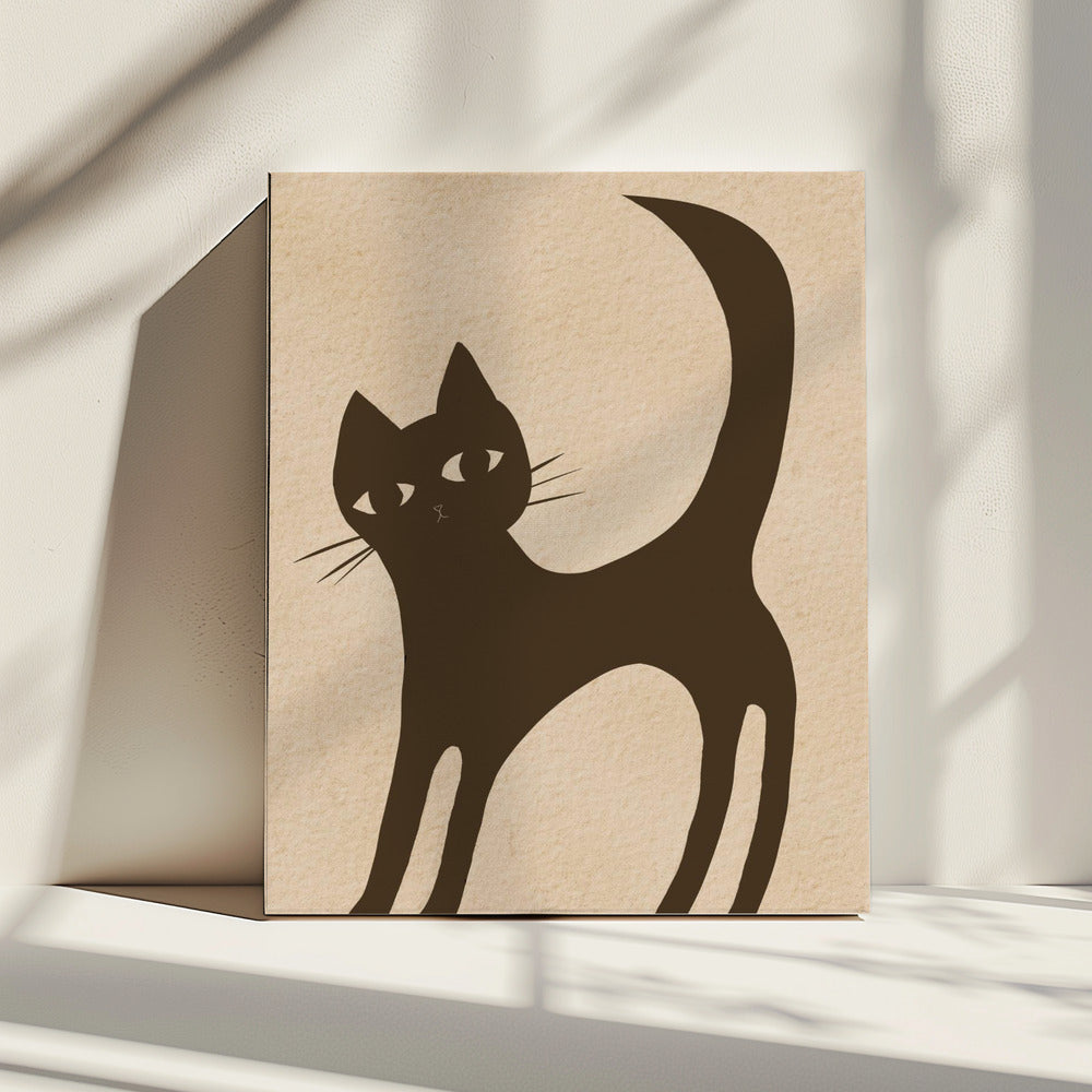 Bruine kat | Canvas