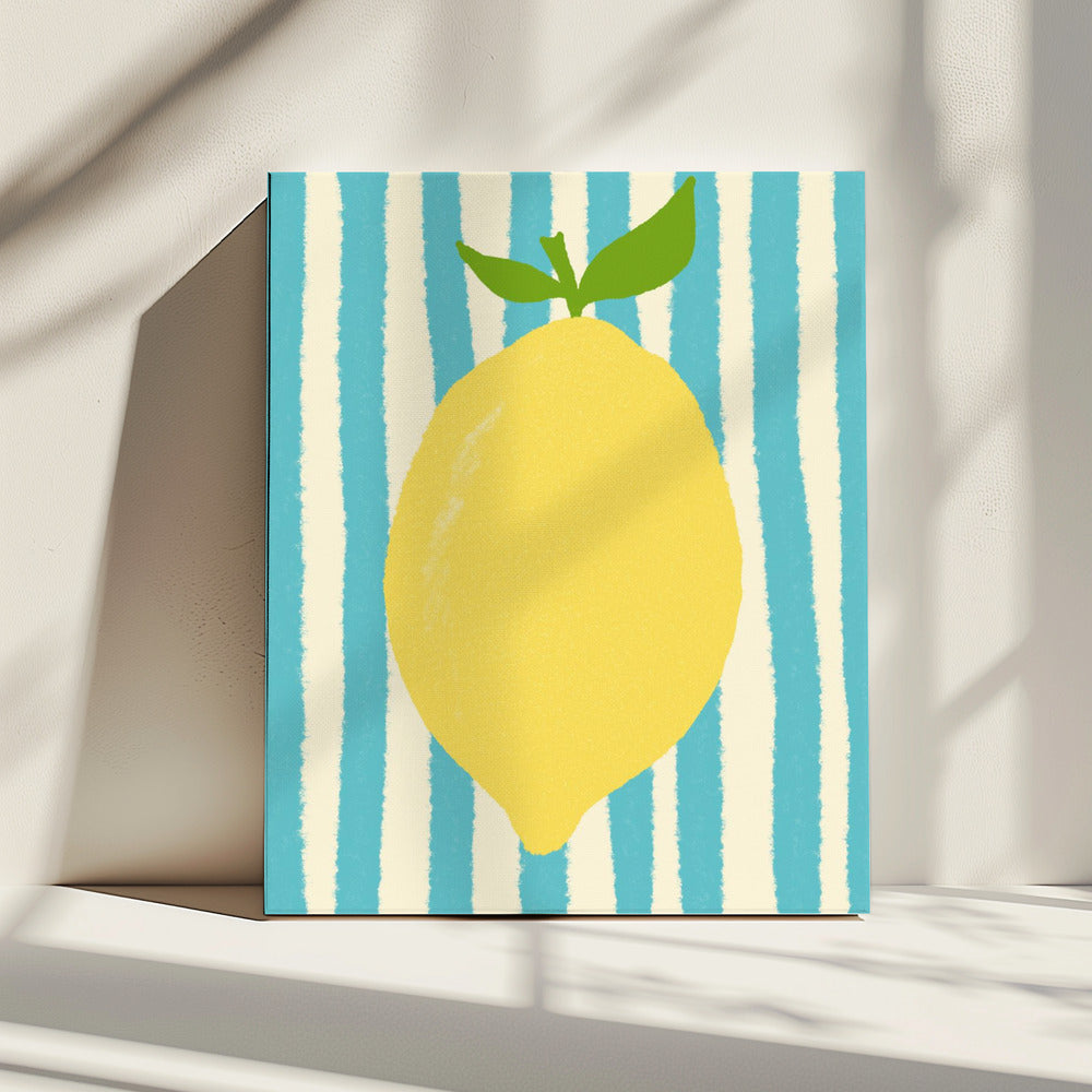 Limone lichtblauw | Canvas