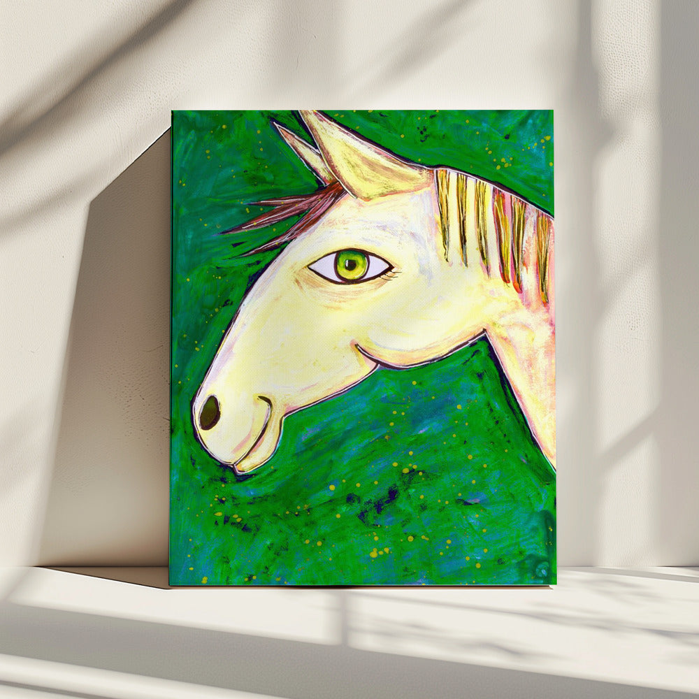 Dromen van paardengroen | Canvas