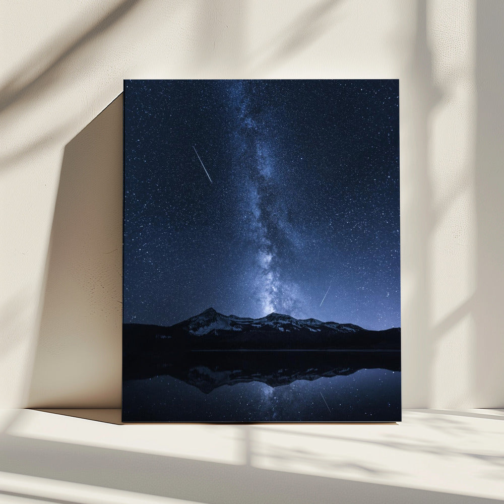 Reflectie van sterrenstelsels | Canvas