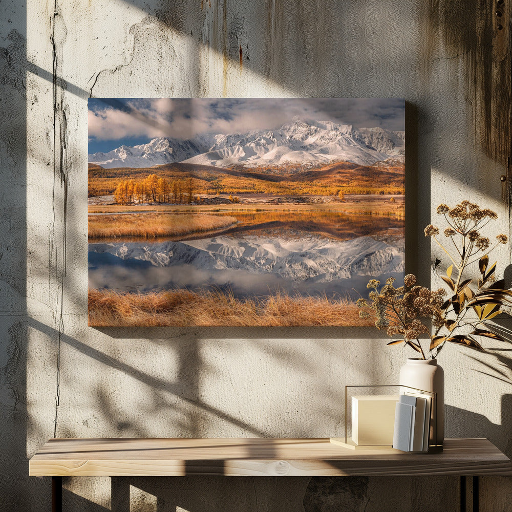 Spiegel voor bergen | Canvas