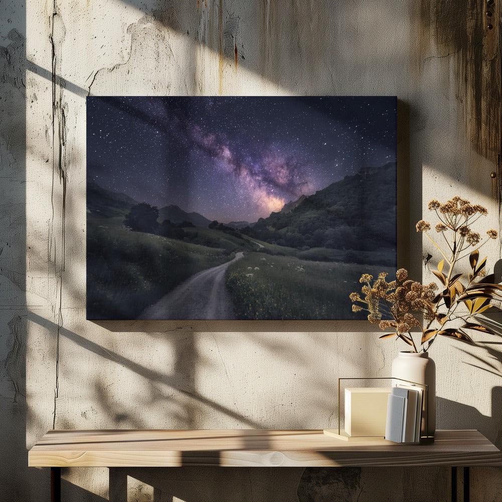 Pad naar de sterren | Canvas