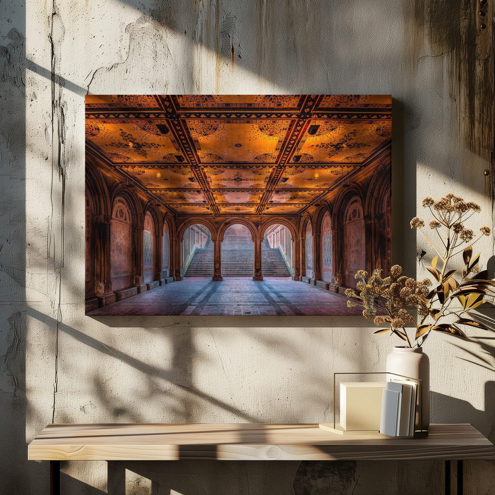 Een wandeling in het park | Canvas