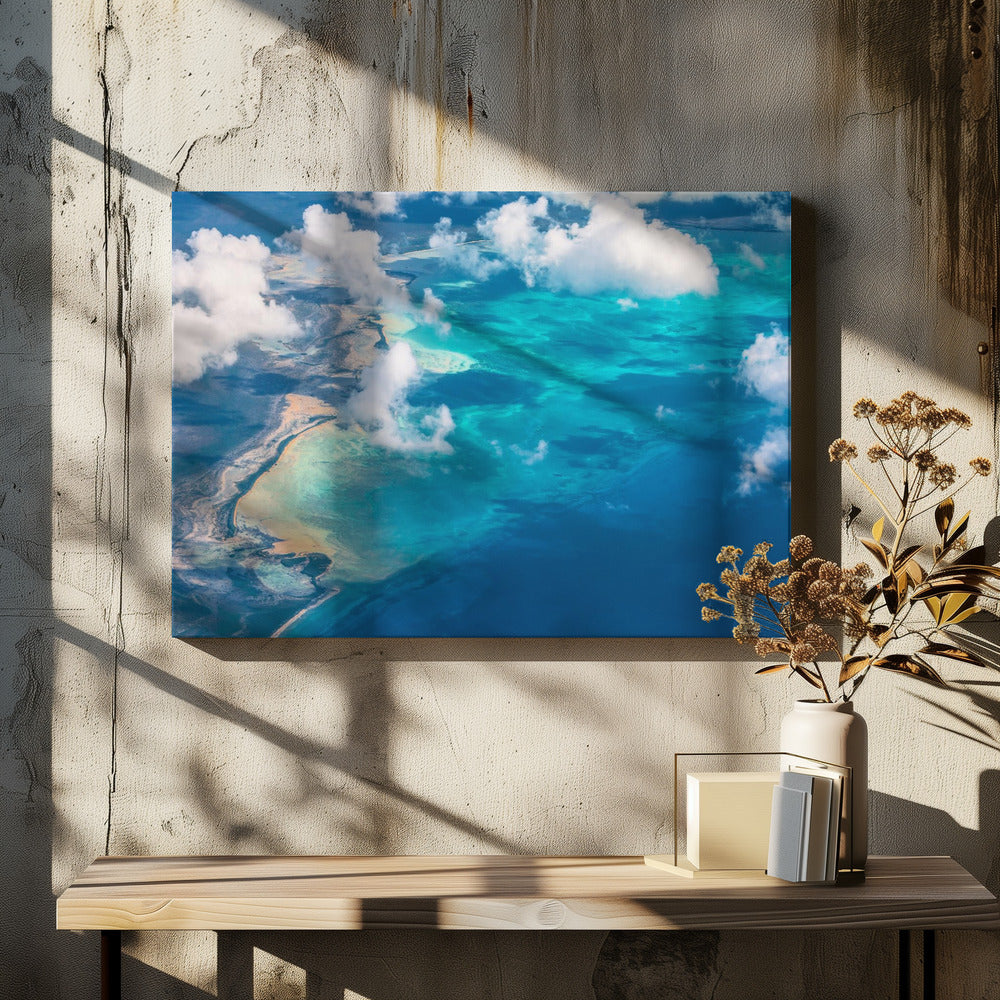 Zandstrand ontmoet oceaan | Canvas