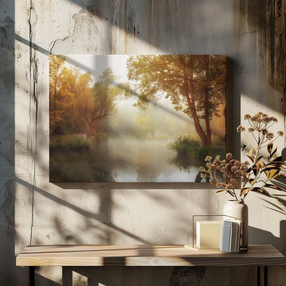 Mistige herfst | Canvas