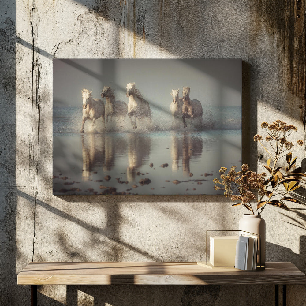 Camargue-paarden | Canvas