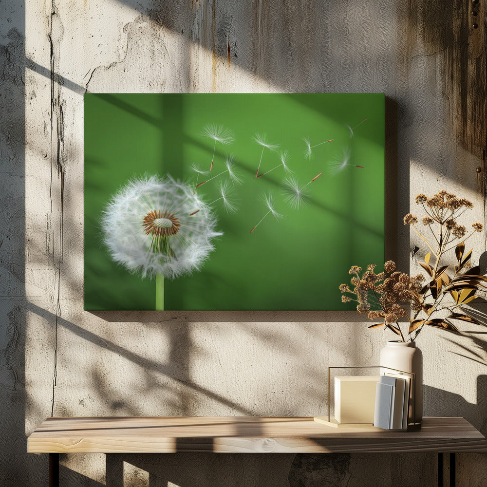 Paardenbloem waait | Canvas