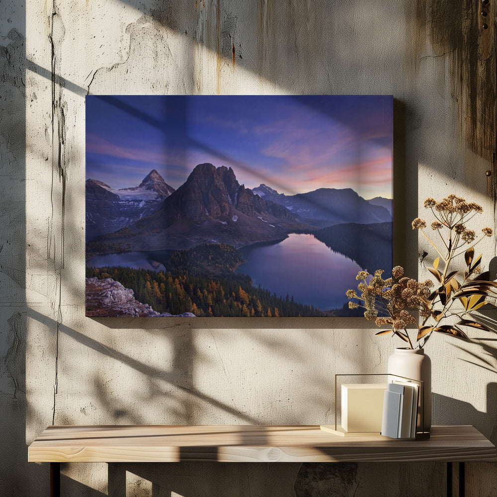 Schemering op Mount Assiniboine | Canvas