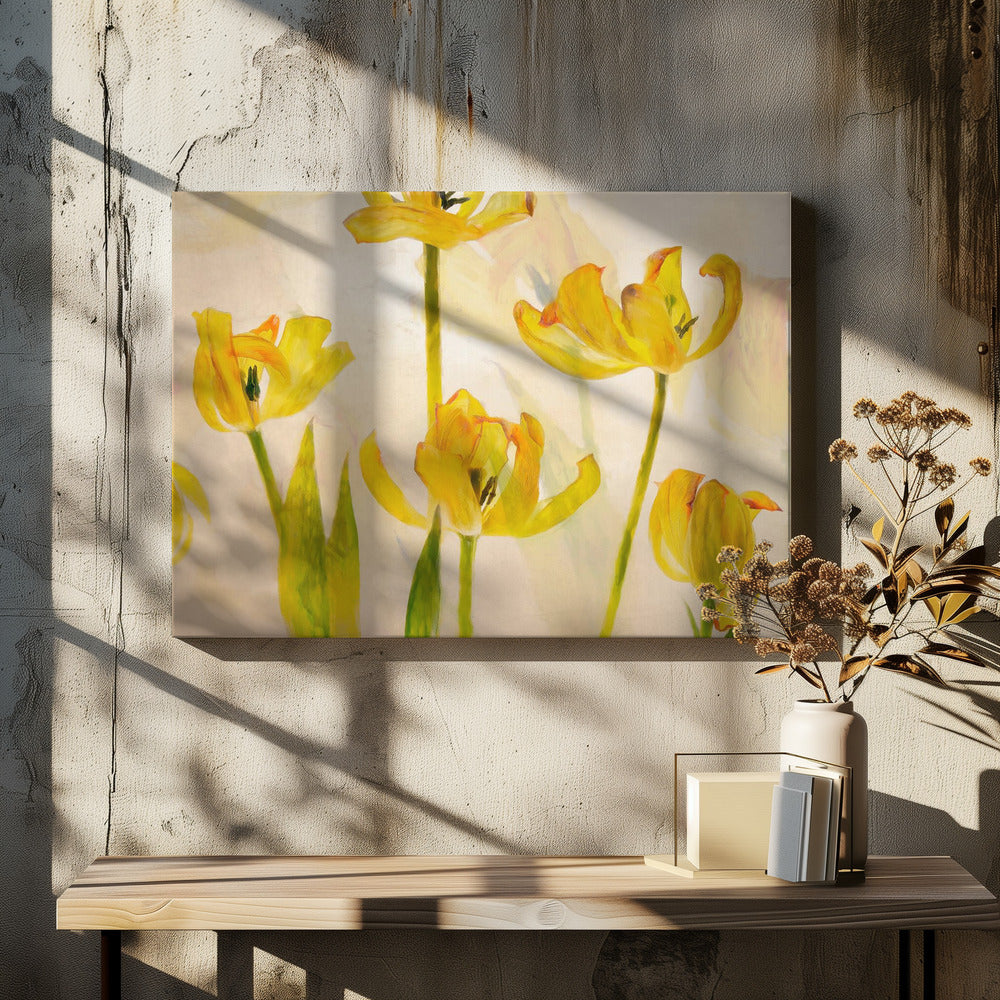 Bloeiende tulpen | Canvas