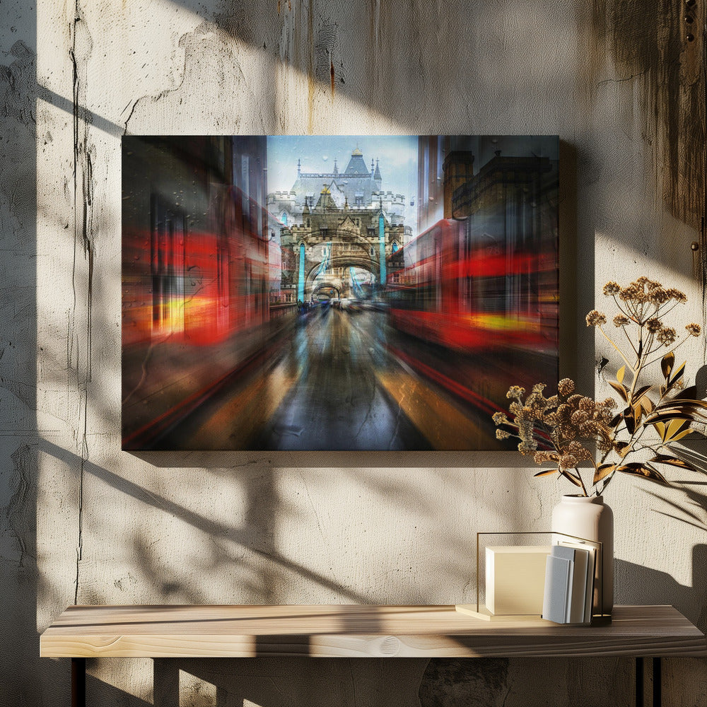De rode bus | Canvas