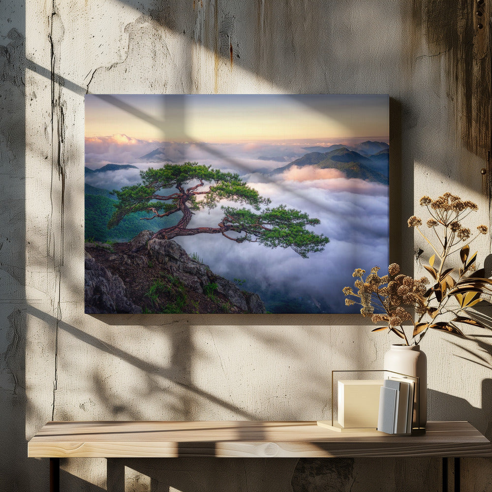 Op de rots | Canvas