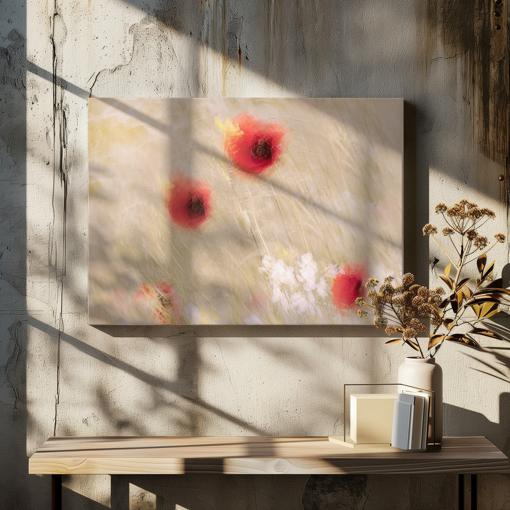 Tussen het gras | Canvas
