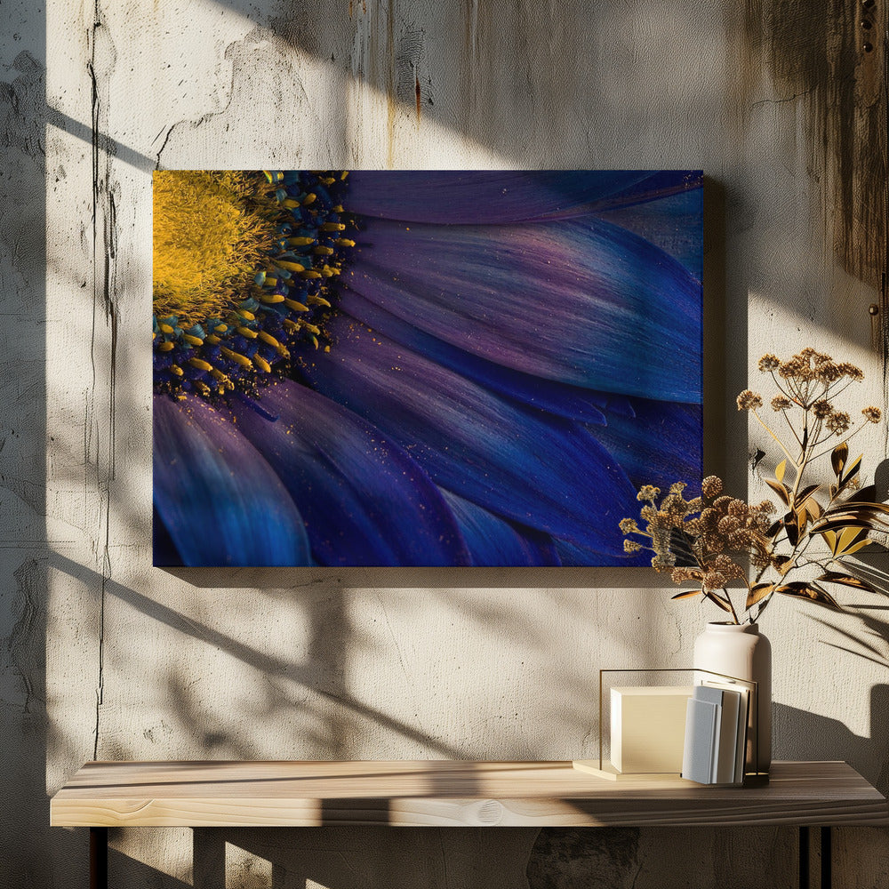 Blauwe stralen | Canvas