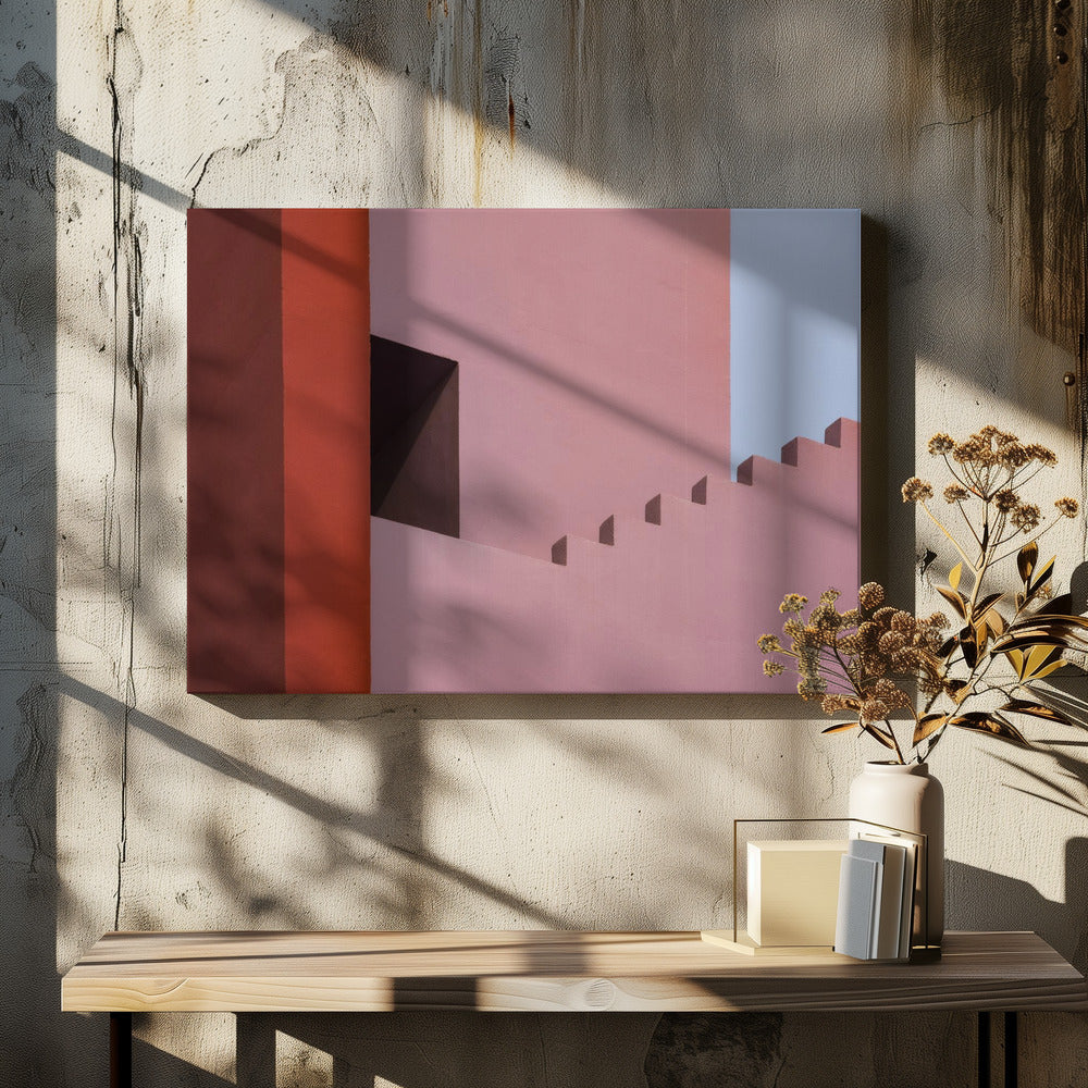 Muurschildering Rood #7 | Canvas