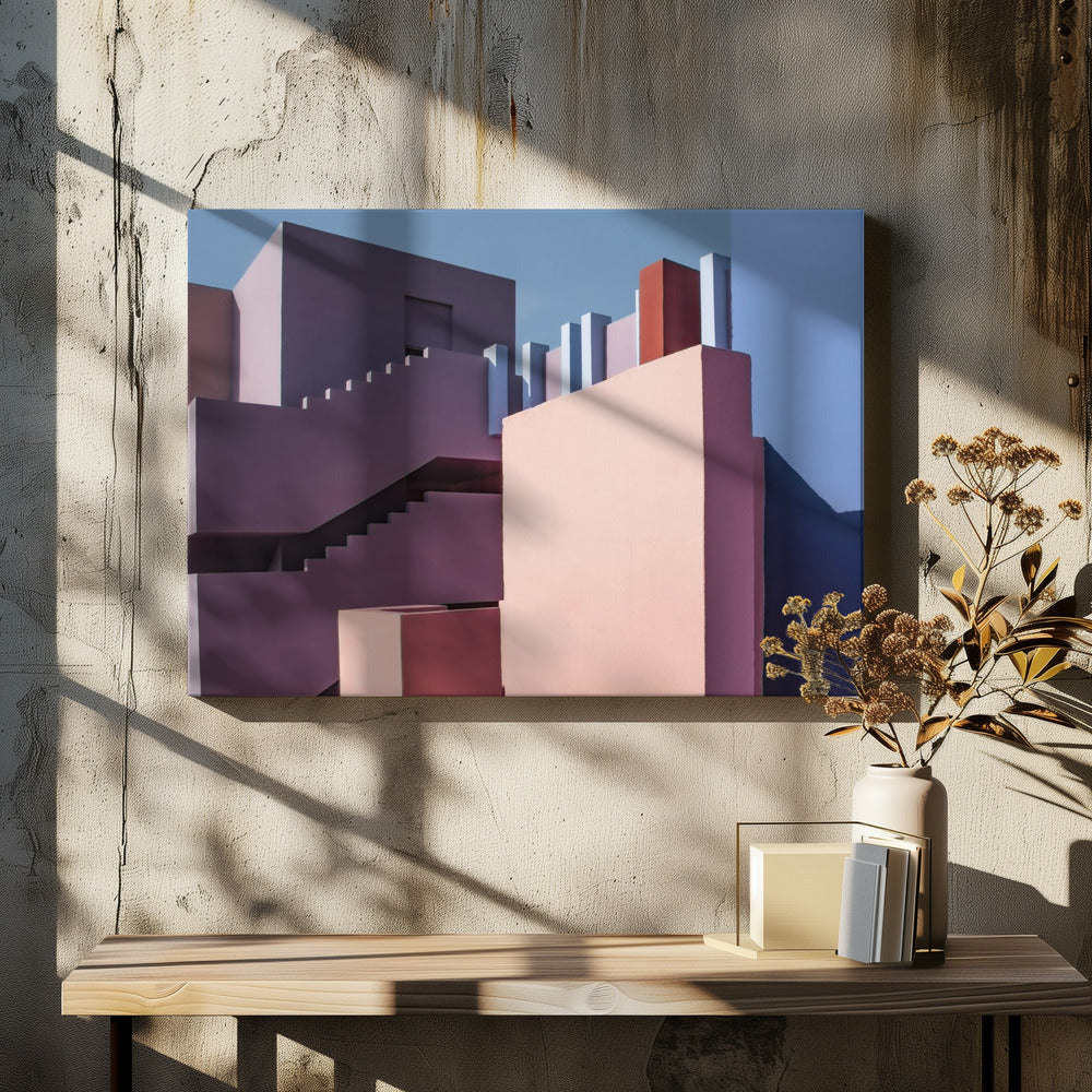 Muurschildering Rood #9 | Canvas