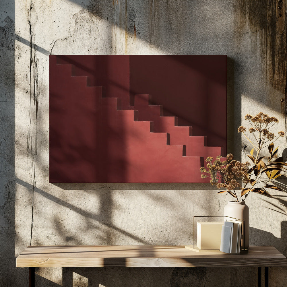 Muurschildering Rood #12 | Canvas