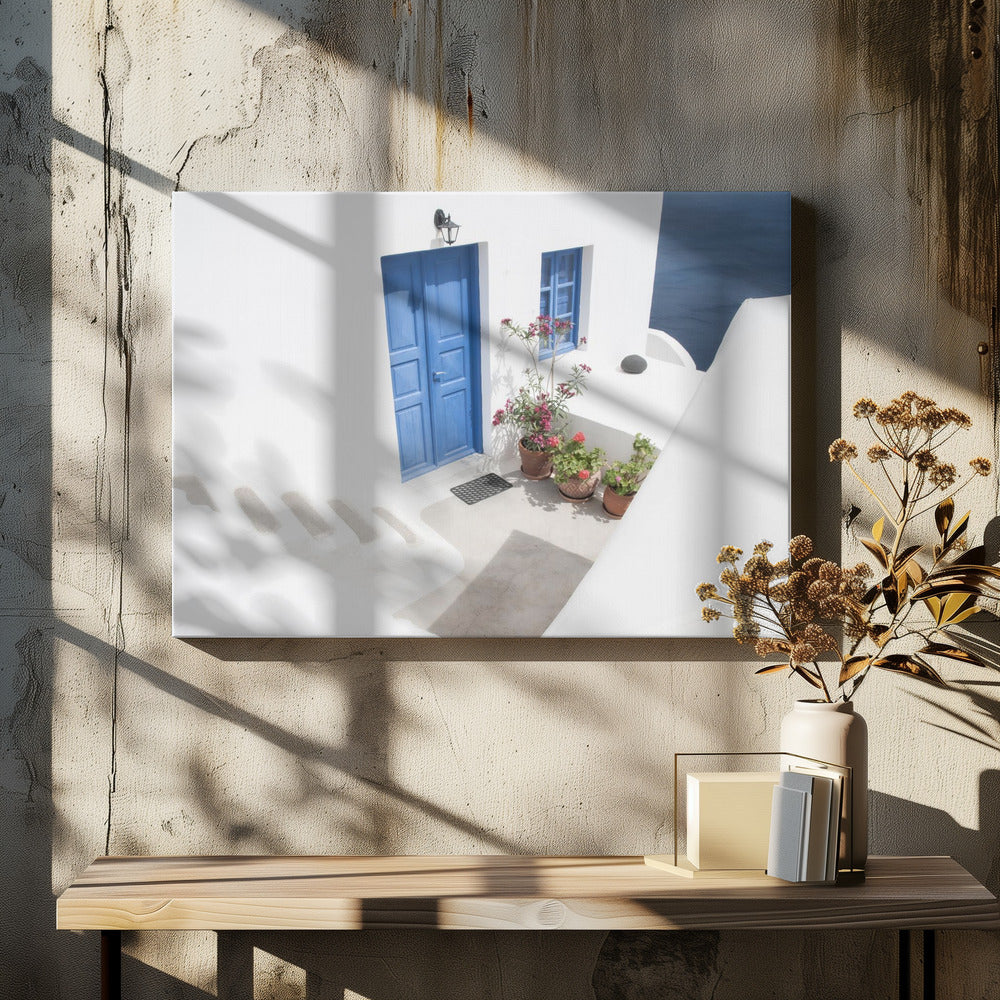 stappen naar blauw | Canvas