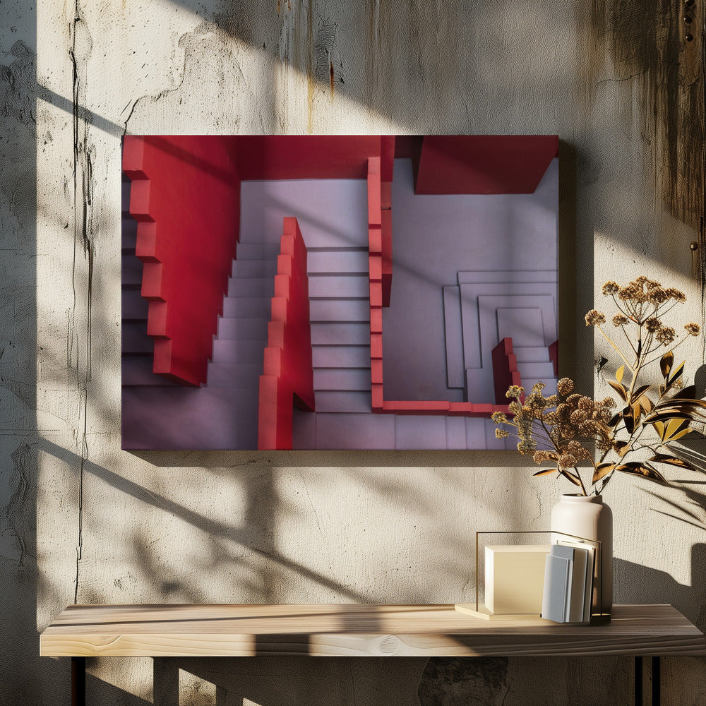 Muurschildering Rood #16 | Canvas