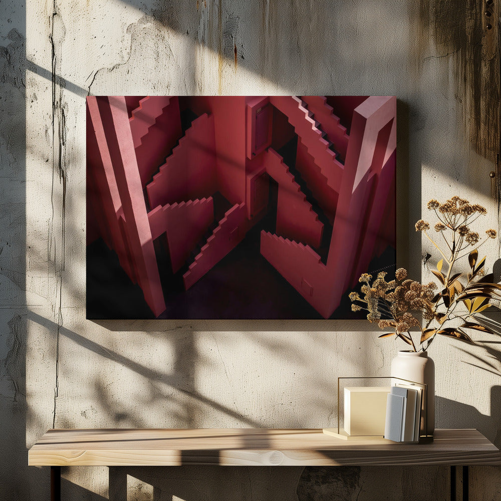 Muurschildering Rood #46 | Canvas