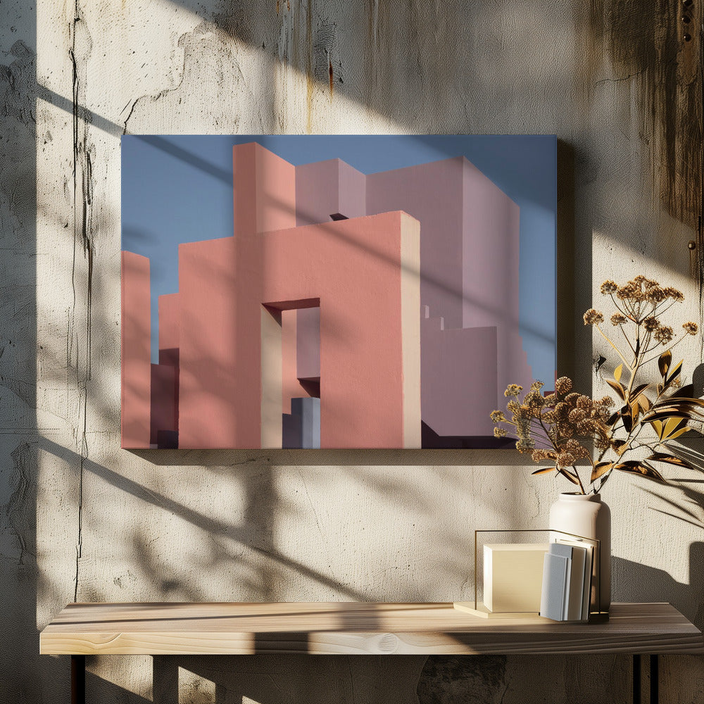 Muurschildering Rood #48 | Canvas