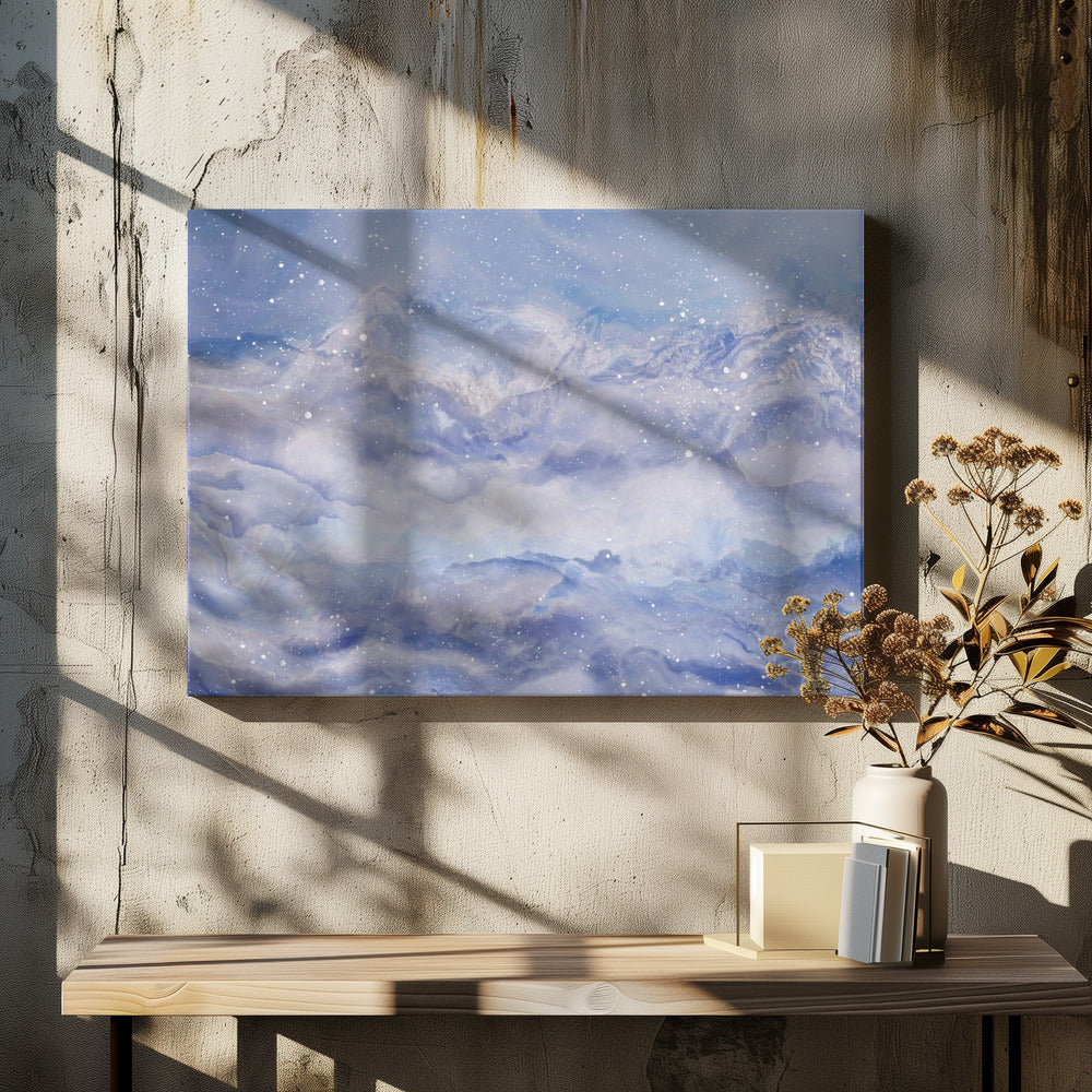 Bergen onder een sterrenhemel | Canvas