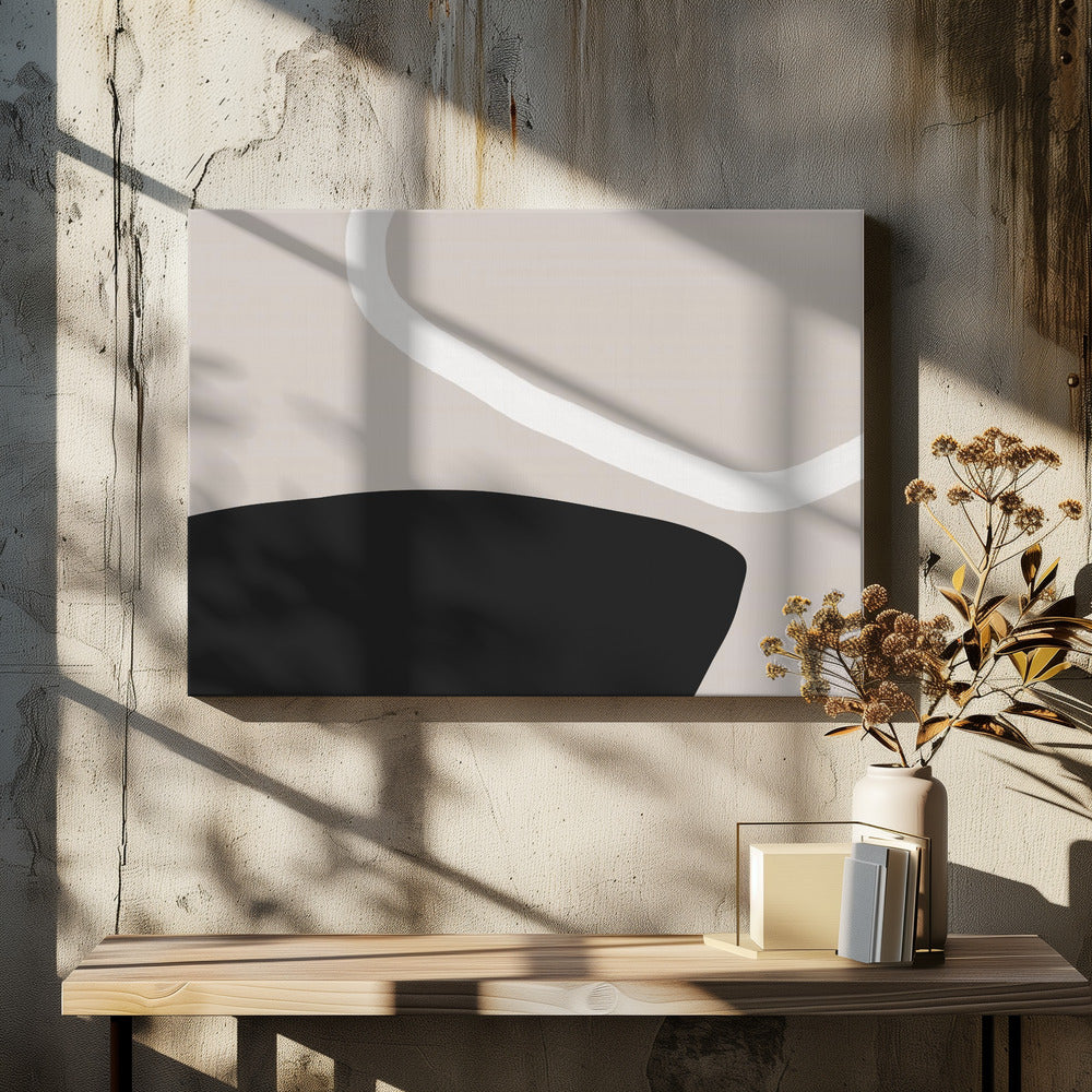 Zwart-witvormen | Canvas