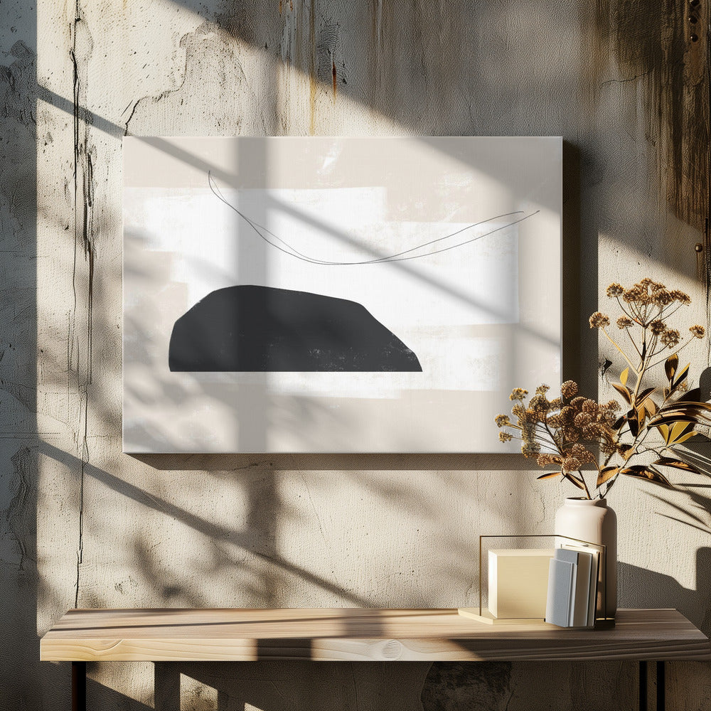 Zwarte geometrische vormen | Canvas