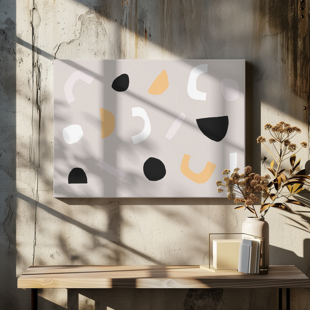 Geometrische vormen in neutrale tinten | Canvas