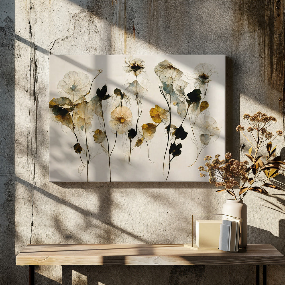 Prachtige gedroogde bloemen | Canvas