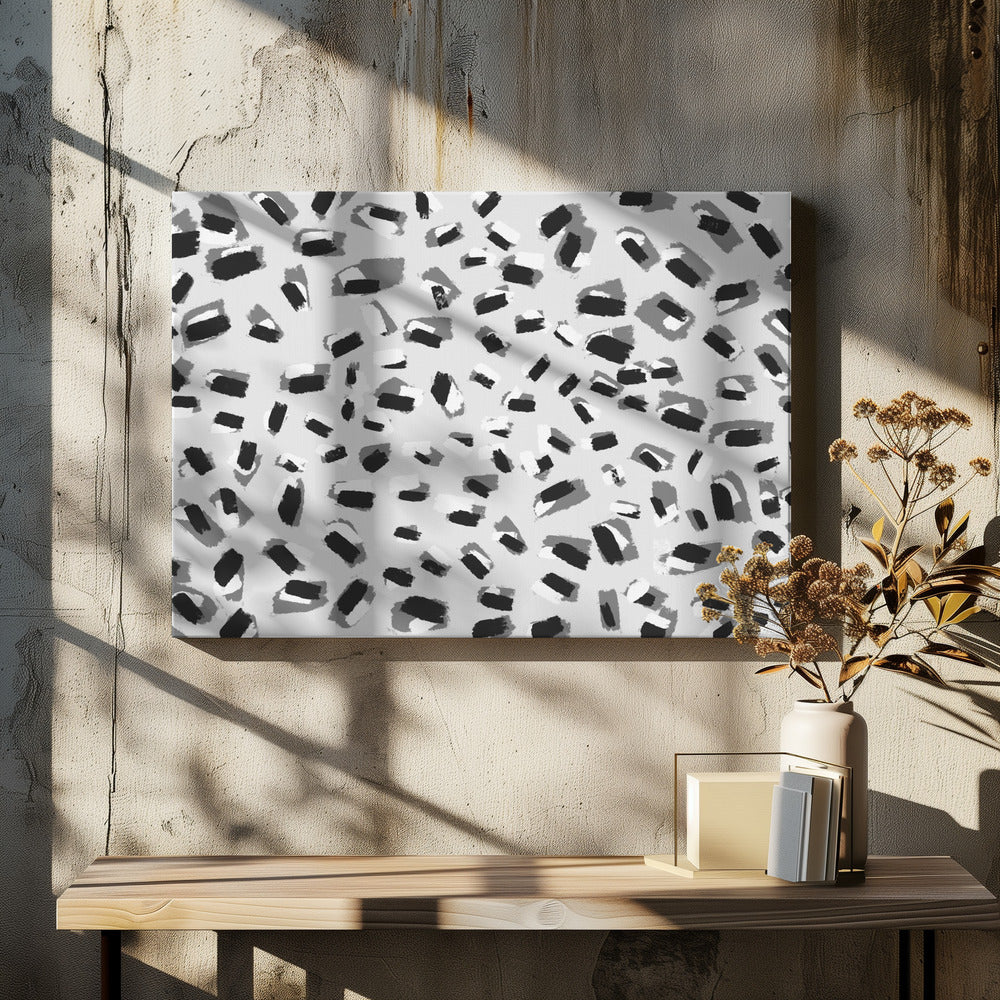 Monochroom mozaïek | Canvas