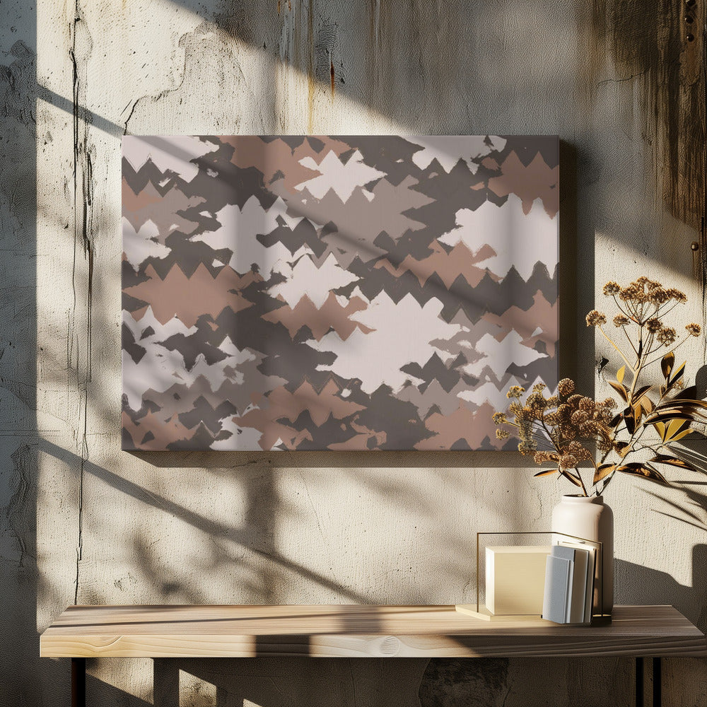 Zigzag Aardetinten | Canvas