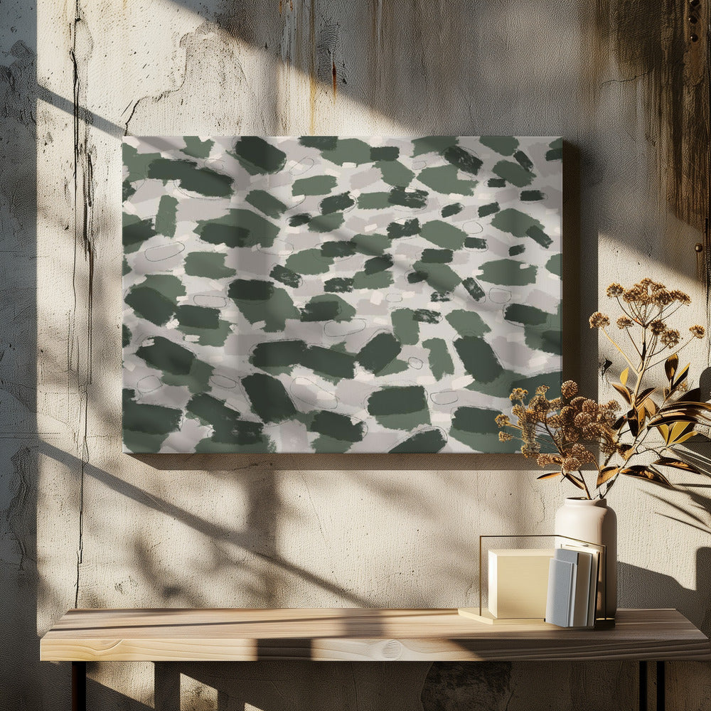Gedempt bospenseel | Canvas