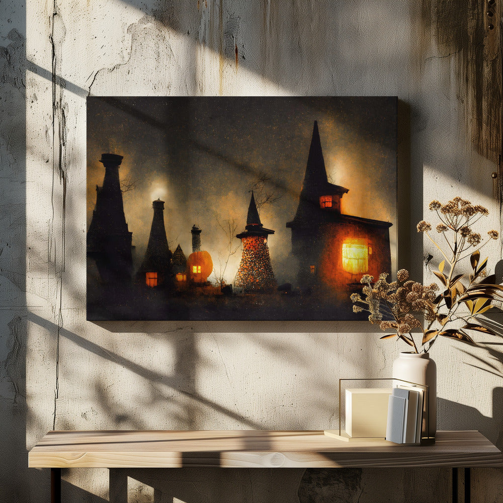 Spookachtig Glowscape | Canvas