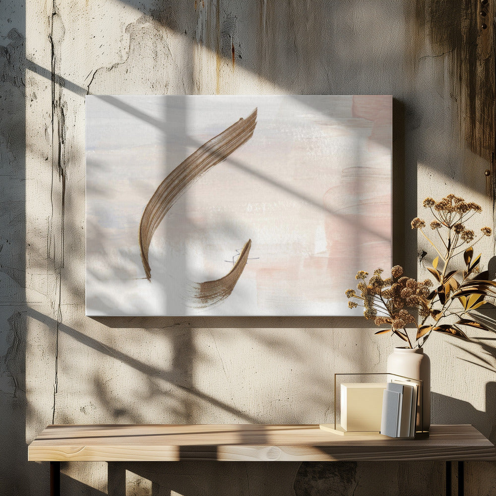 Zachte penseelstreken in aardse tinten | Canvas