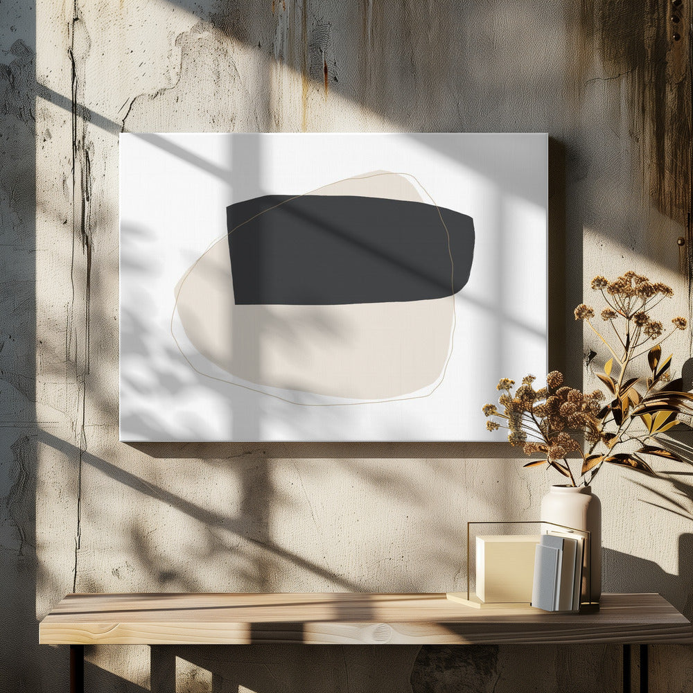 Geometrische vormen en neutraal | Canvas