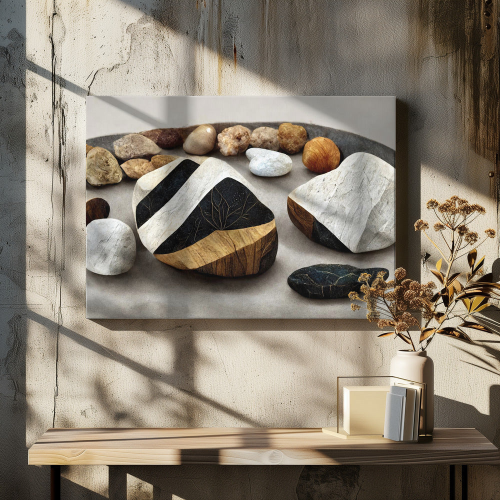 Gelaagd stenen landschap | Canvas