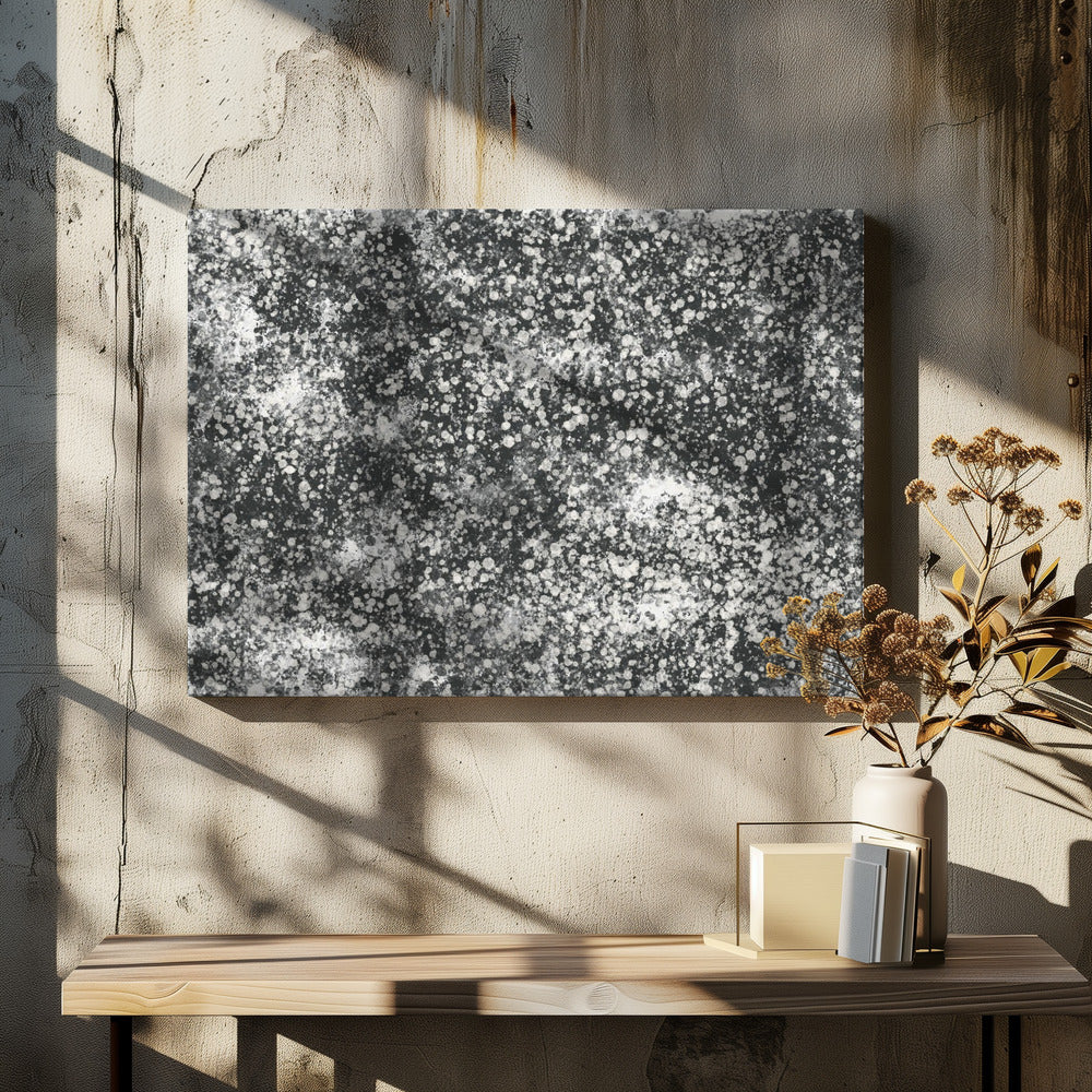 Monochroom spetterpatroon | Canvas