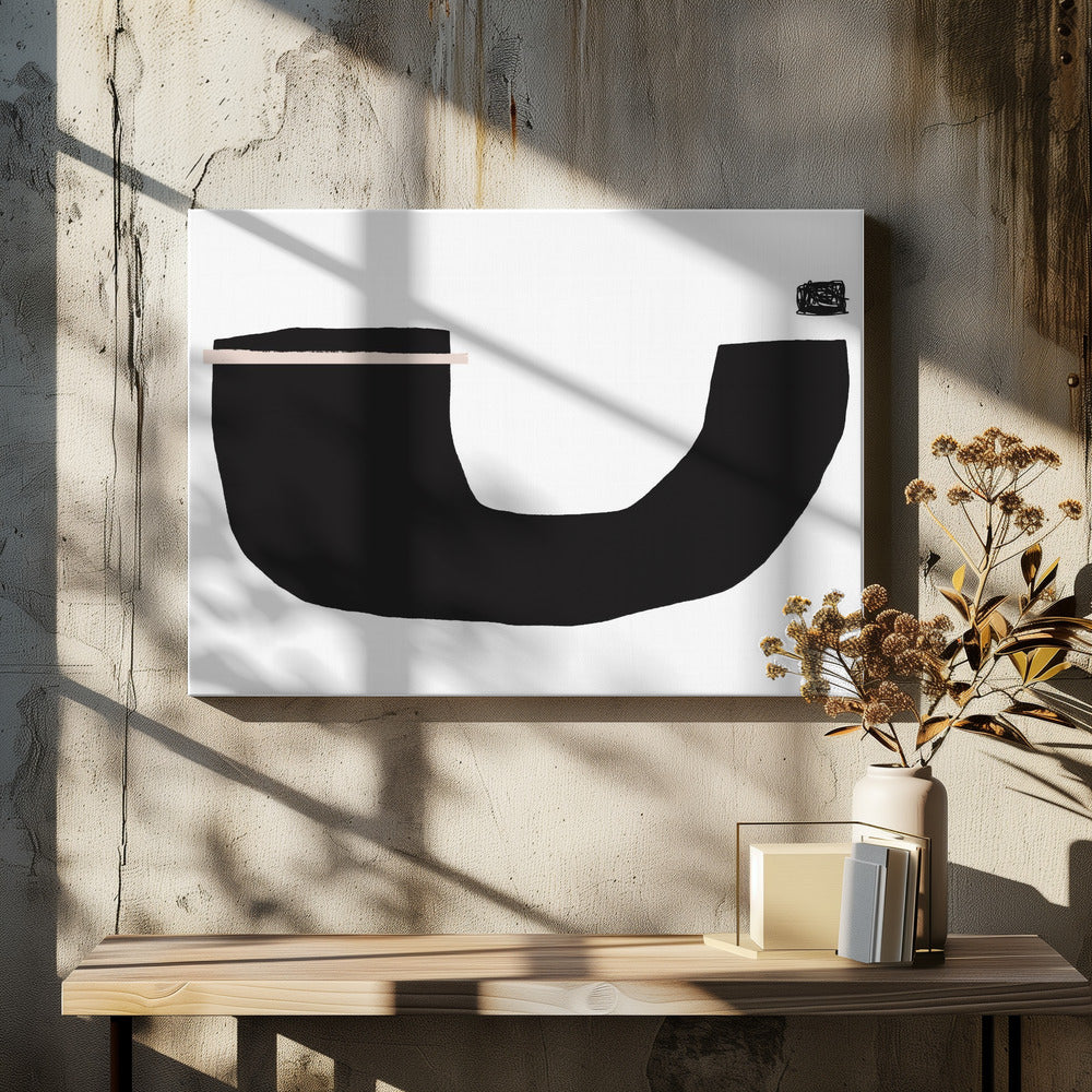 Zwarte geometrische vormen | Canvas