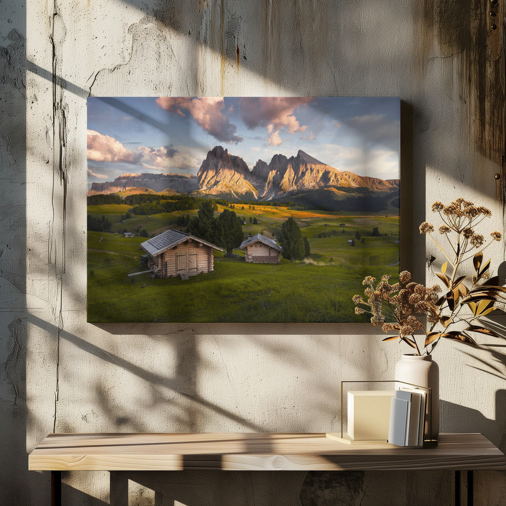 Vakantie in de bergen | Canvas