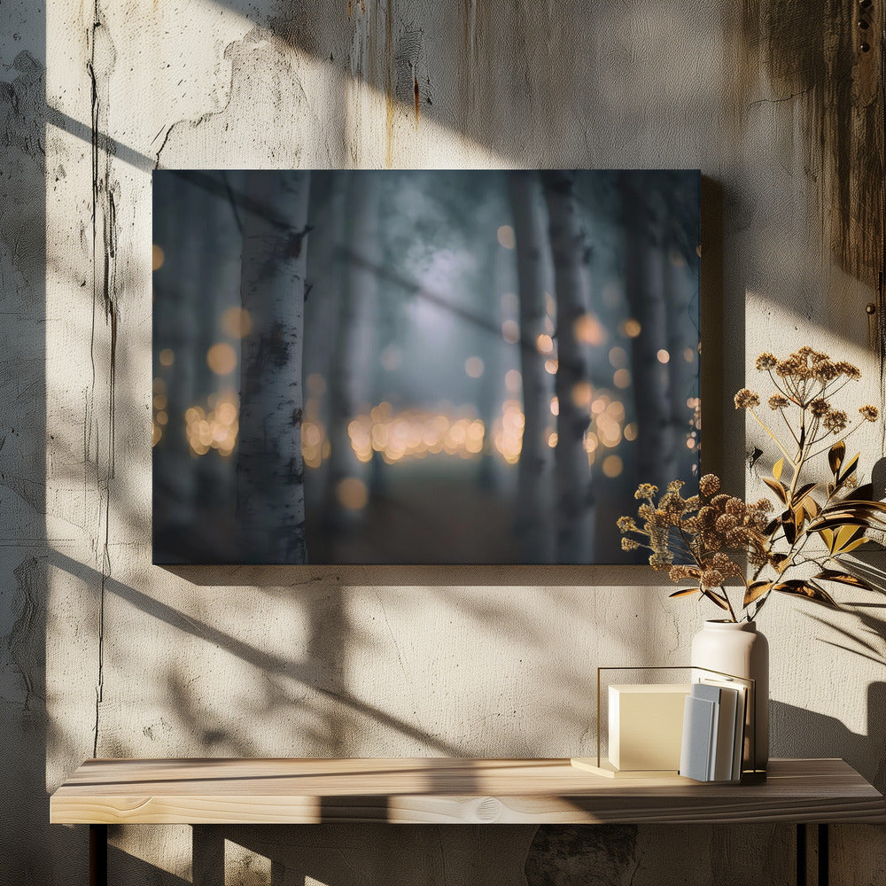 Betoverd Gloeiend Bos | Canvas