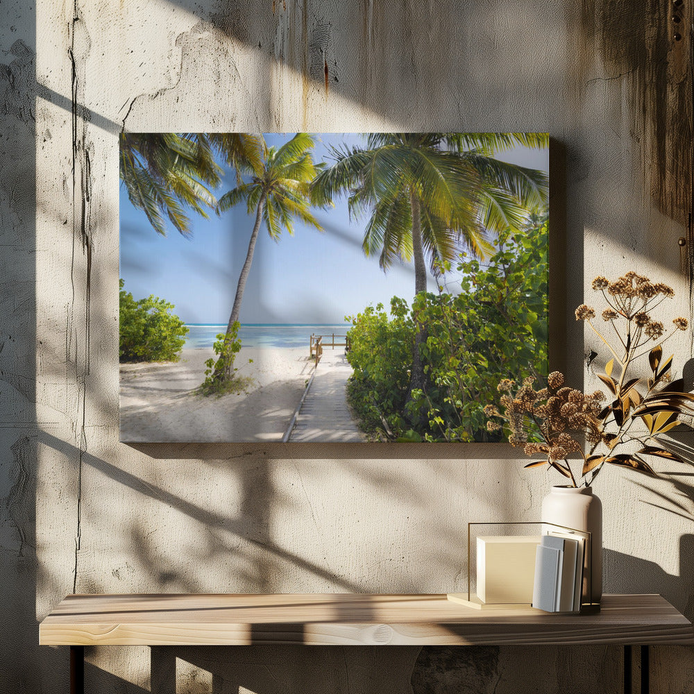 Naar het strand | Canvas