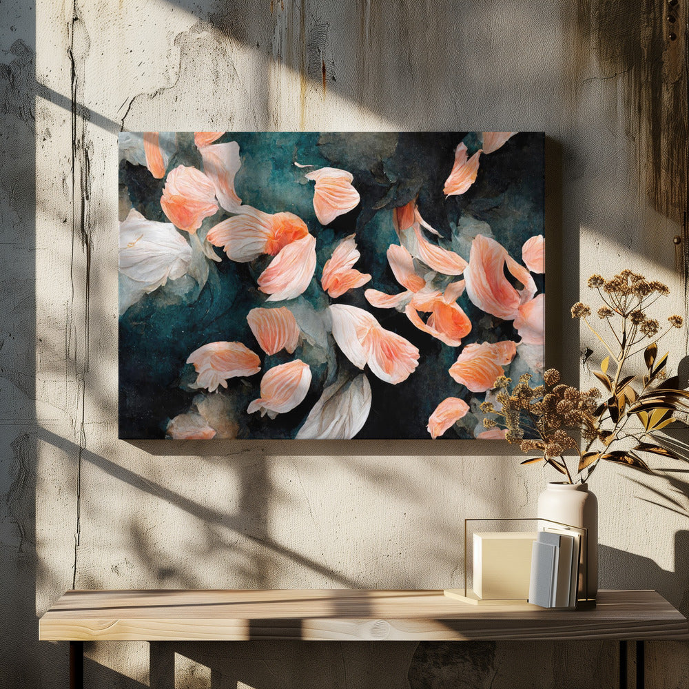 Bloemblaadjes in beweging | Canvas