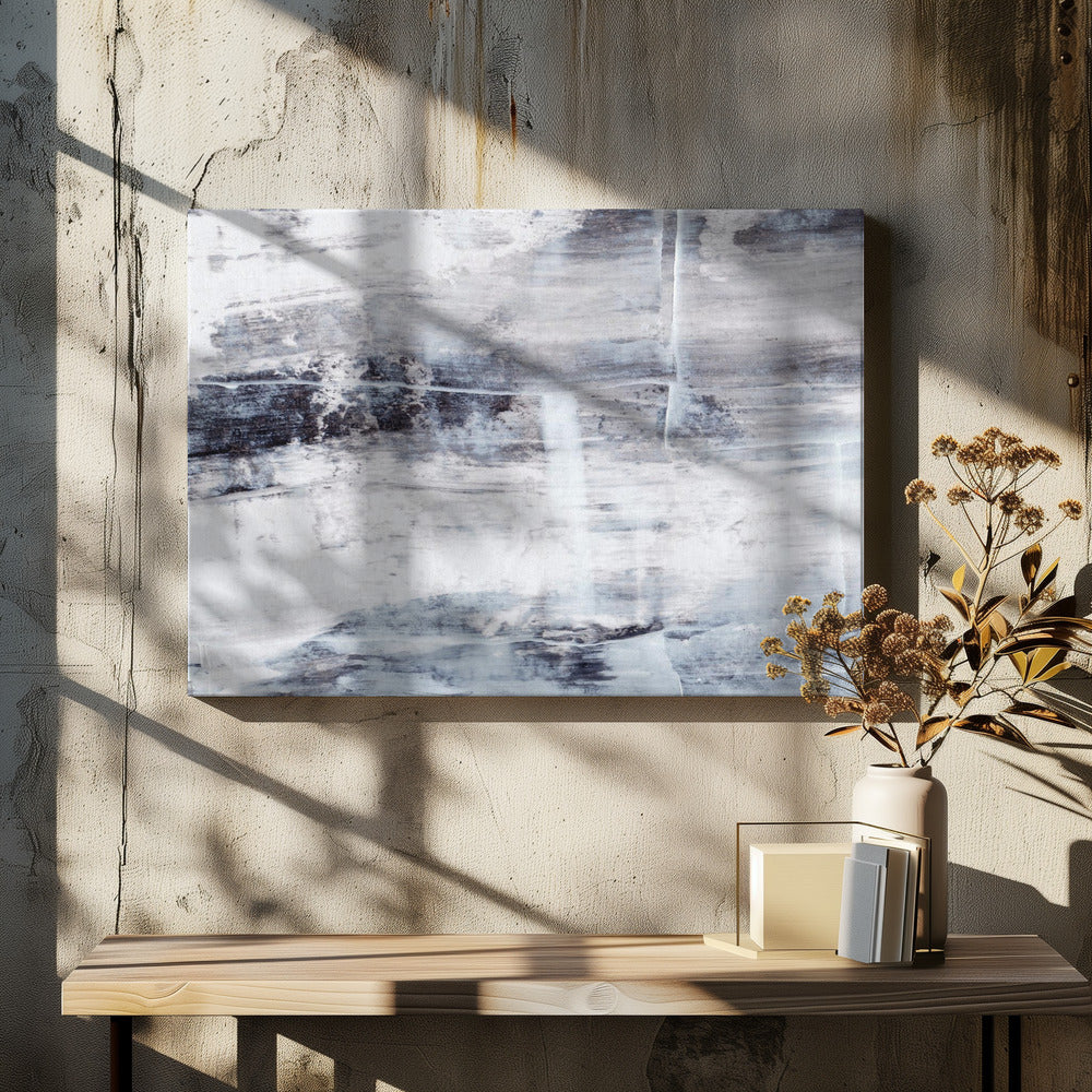 Textured Blend Of Gray And White Shades | Canvas