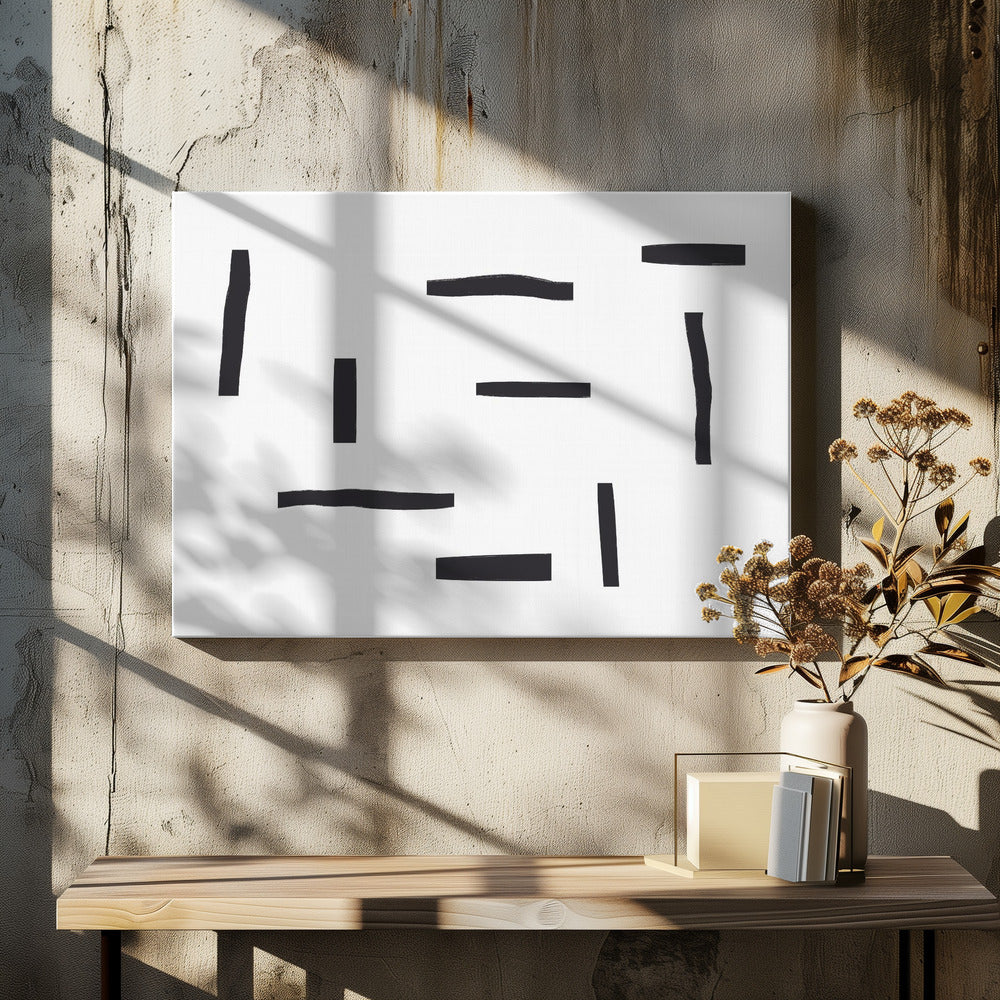 Black Lines On A White Background | Canvas