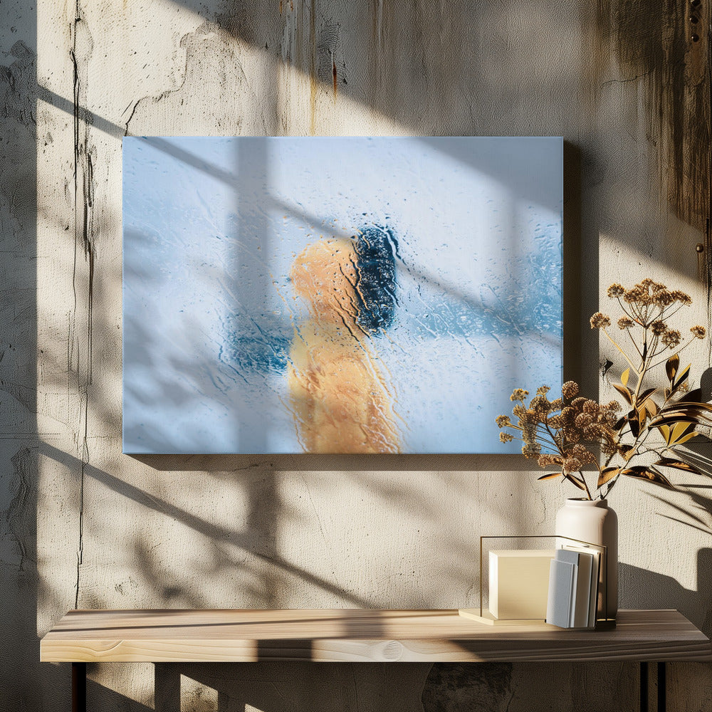 Vast op de weg | Canvas